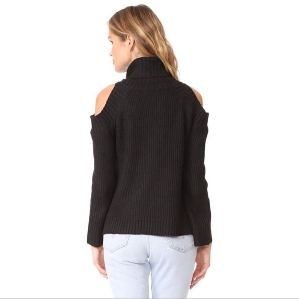 NWT J.O.A. Cold Shoulder Black Sweater Size Smallest - Picture 4 of 6